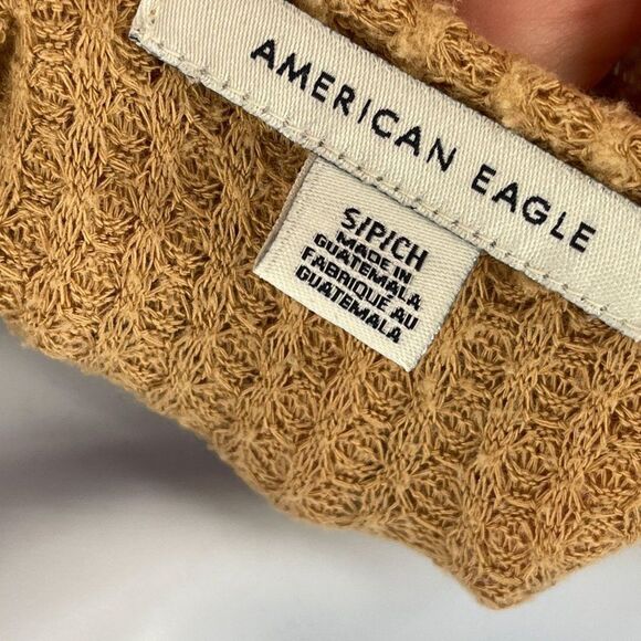 2/$30 American Eagle Outfitters Waffle Knit Button Front Cardigan Sweater Top - Picture 7 of 8